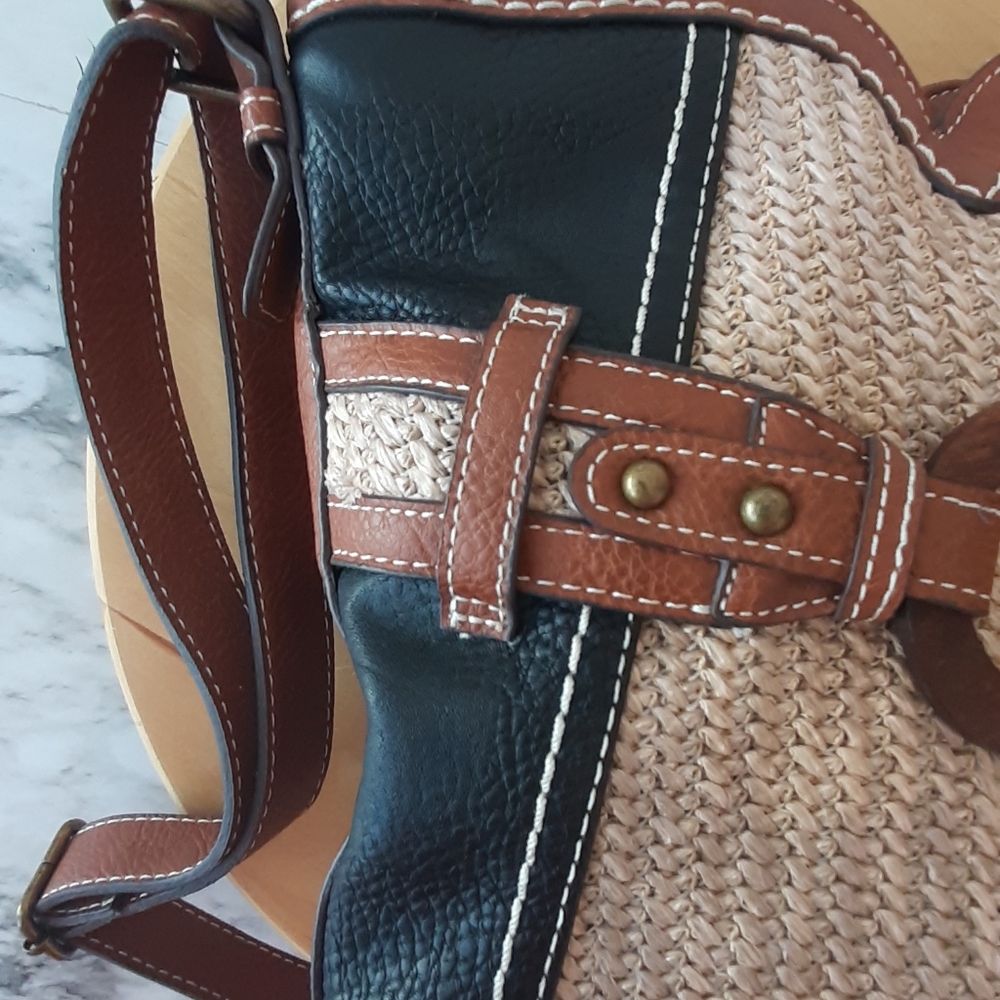 B.O.C. bohoiam crossbody wicker leather bag - Picture 3 of 11